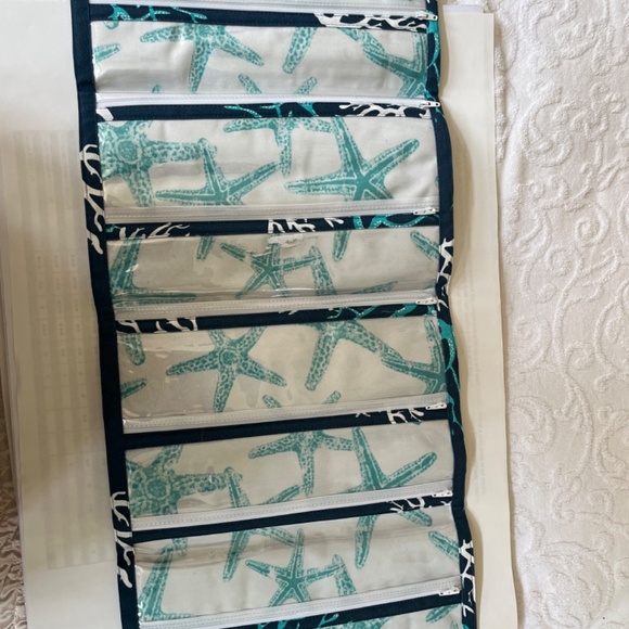 Bohicket Road Navy Coral Threefold Happiness Bag - Picture 6 of 11